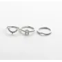 Потрійне кільце з фіанітами Maxi Silver 9418 SE 17.0 Сріблястий 3 шт