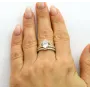 Потрійне кільце з фіанітами Maxi Silver 9418 SE 18.5 Сріблястий 3 шт