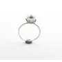 Класичне кільце з перлами Maxi Silver 5546 SE 18.0 Сріблястий