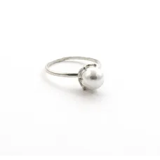 Классическое кольцо с жемчугом Maxi Silver 5546 SE 18.0 Серебристый