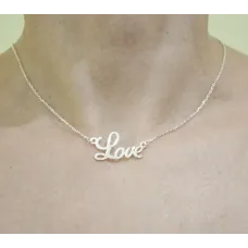 Цепочка с именем Love Maxi Silver 9092 SE 45 см Серебристый