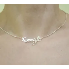 Іменний ланцюжок Kseniya Maxi Silver 9091 SE 45 см Сріблястий