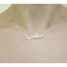 Цепочка с именем Carolina Maxi Silver 9090 SE 45-50 см Серебристый