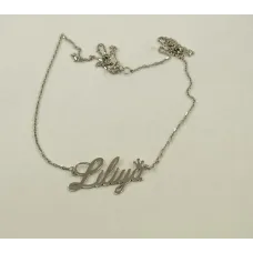 Цепочка с именем Lilya Maxi Silver 8900 SE 45 см Серебристый