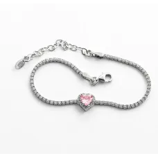 Женский браслет сердце Maxi Silver 9435 SE 17-20 см Серебристый