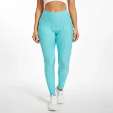 Легінси компресійні No Brand Push-Up L-XL Бірюзовий (ACLLEG-BLU-0166)