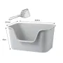 Туалет для кішок з лопаткою Taotaopets 262207 39.5x25.5x16 см Сірий (13609-89213)