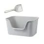 Туалет для кішок з лопаткою Taotaopets 262207 39.5x25.5x16 см Сірий (13609-89213)
