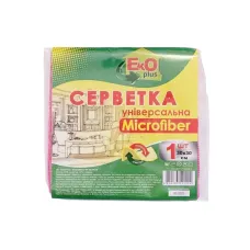 Салфетка Eco Plus с микрофибры универсальная 30х30 см 1 шт Разноцветный (14016)