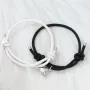 Браслеты парные магнитные No Brand 2 шт Черно-белый (BRSRDK-WHT-BLK-0640)