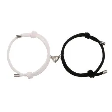Браслети парні магнітні No Brand 2 шт Чорно-білий (BRSRDK-WHT-BLK-0640)