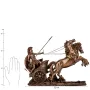 Настольная фигура Veronese Achilles на колеснице 30х35х14 см Коричневый (264569)