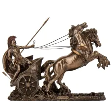 Настільна фігура Veronese Achilles на колісниці 30х35х14 см Коричневий (264569) Настільна фігура Veronese Achilles на колісниці 30х35х14 см Коричневий (264569)