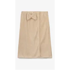 Рушник-пов'язка жіночий No Brand T5-092842331-1 з бантиком 71х132 см Бежевий shop (2000999212314)