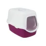 Закрытый туалет для кошек Trixie Vico 40x40x56 см Фиолетово-белый (40278)