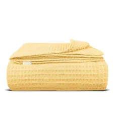 Плед покривало вафельне COSAS Summer Greek Waffle 110х140 см Жовтий Плед покривало вафельне COSAS Summer Greek Waffle 110х140 см Жовтий