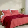 Плед покривало косичка COSAS Merlot Knitted Braid 75x95 см Червоний
