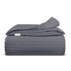 Плед покривало COSAS Stormy Waffle Weave 75x95 см Антрацит Плед покривало COSAS Stormy Waffle Weave 75x95 см Антрацит