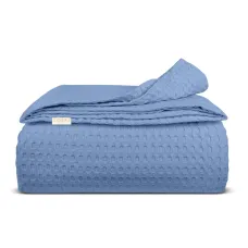 Плед покривало COSAS Cloud Waffle Weave 110х140 см Блакитний Плед покривало COSAS Cloud Waffle Weave 110х140 см Блакитний