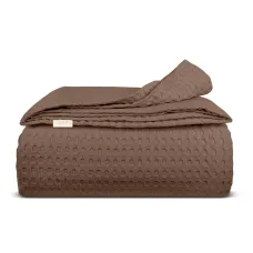Плед покривало COSAS Mousse Waffle Weave 110х140 см Шоколадний Плед покривало COSAS Mousse Waffle Weave 110х140 см Шоколадний