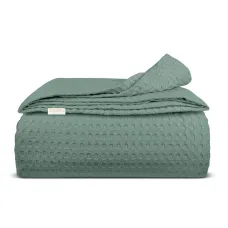 Плед покривало COSAS Ashmint Waffle Weave 160х230 см Зелений Плед покривало COSAS Ashmint Waffle Weave 160х230 см Зелений