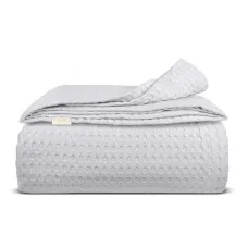 Плед покривало COSAS Silver Waffle Weave 230х240 см Сірий Плед покривало COSAS Silver Waffle Weave 230х240 см Сірий