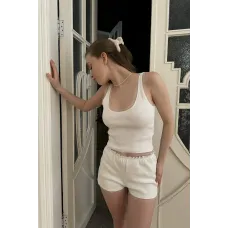 Жіноча піжама Perfect Female Stripe Молочний M (195PJ-38SS-mi)