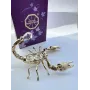 Статуэтка Crystocraft Хрустальный Скорпион со стразами 7х7х8 см Золотистый (265457)