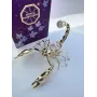 Статуэтка Crystocraft Хрустальный Скорпион со стразами 7х7х8 см Золотистый (265457)