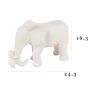 Інтер'єрна статуетка Sabefet Elephant and Girl 24.3 x 16.3 см Білий (265665)