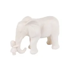 Інтер'єрна статуетка Sabefet Elephant and Girl 24.3 x 16.3 см Білий (265665)