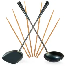 Набір кухонного приладдя для WOK Yosukata 5 шт Чорно-бежевий (YUS175) Набір кухонного приладдя для WOK Yosukata 5 шт Чорно-бежевий (YUS175)