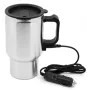 Автомобільний термокухоль із підігрівом No Brand Electric Mug 350 мл Сріблястий (2104619115)