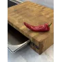 Дошка торцева обробна з піддоном Gorillas BBQ Дуб 35х50х10 см Коричневий (DS53)