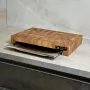 Обробна дошка з гастроємністю Gorillas BBQ 40х30х6 см Коричневий (DS7)