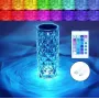 Нічник настільний сенсорний No Brand Crystal Rose RGB Прозорий (2104619151)