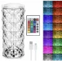 Нічник настільний сенсорний No Brand Crystal Rose RGB Прозорий (2104619151)