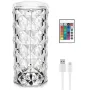 Нічник настільний сенсорний No Brand Crystal Rose RGB Прозорий (2104619151)