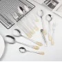 Набор столовых приборов No Brand 12 персон 72 предмета Серебристо-золотистый (2104619170)