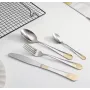 Набор столовых приборов No Brand 12 персон 72 предмета Серебристо-золотистый (2104619170)