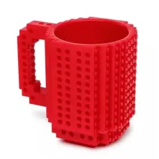 Кружка-конструктор No Brand Build-On Brick Mug 350 мл Красный (2104619265)