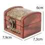 Шкатулка No Brand Guardar Растительный орнамент 7.9х7.3х6 см Коричневый (27981)