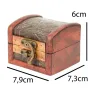 Шкатулка No Brand Guardar Тиснение 7.9х7.3х6 см Коричневый (27991)