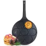 Сковорода для млинців і панкейків Kamille Christmas Pancake 26 см Чорний (4210)