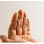Сережки відьма на мітлі Maxi Silver 9603 3.5x2 см Сріблястий (89603)