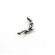 Кулон відьма з чорнінням Maxi Silver 9602 1.2x2 см Сріблястий (89602)