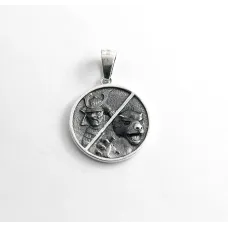 Кулон самурай з медоїдом Maxi Silver 9589 2.6 см Сріблястий (89589)