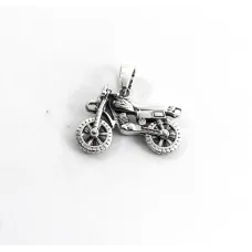 Кулон у вигляді мотоцикла Maxi Silver 9584 3x2 см Сріблястий (89584)