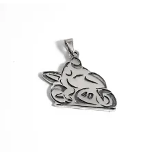 Кулон мотоцикл спорт Maxi Silver 9583 4x3 см Сріблястий (89583)