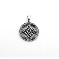 Кулон оберіг одолень трава та квітка папороті Maxi Silver 9591 2.7 см Сріблястий (89591)